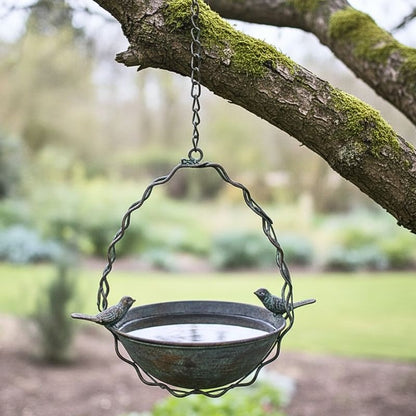 Vintage Hanging Metal Bird Feeder