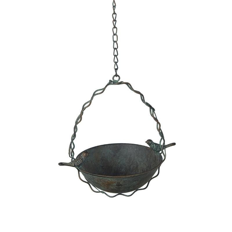Vintage Hanging Metal Bird Feeder