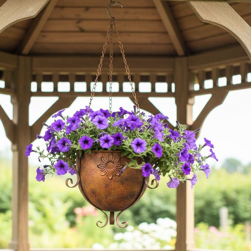 Vintage Metal Hanging Garden Planter