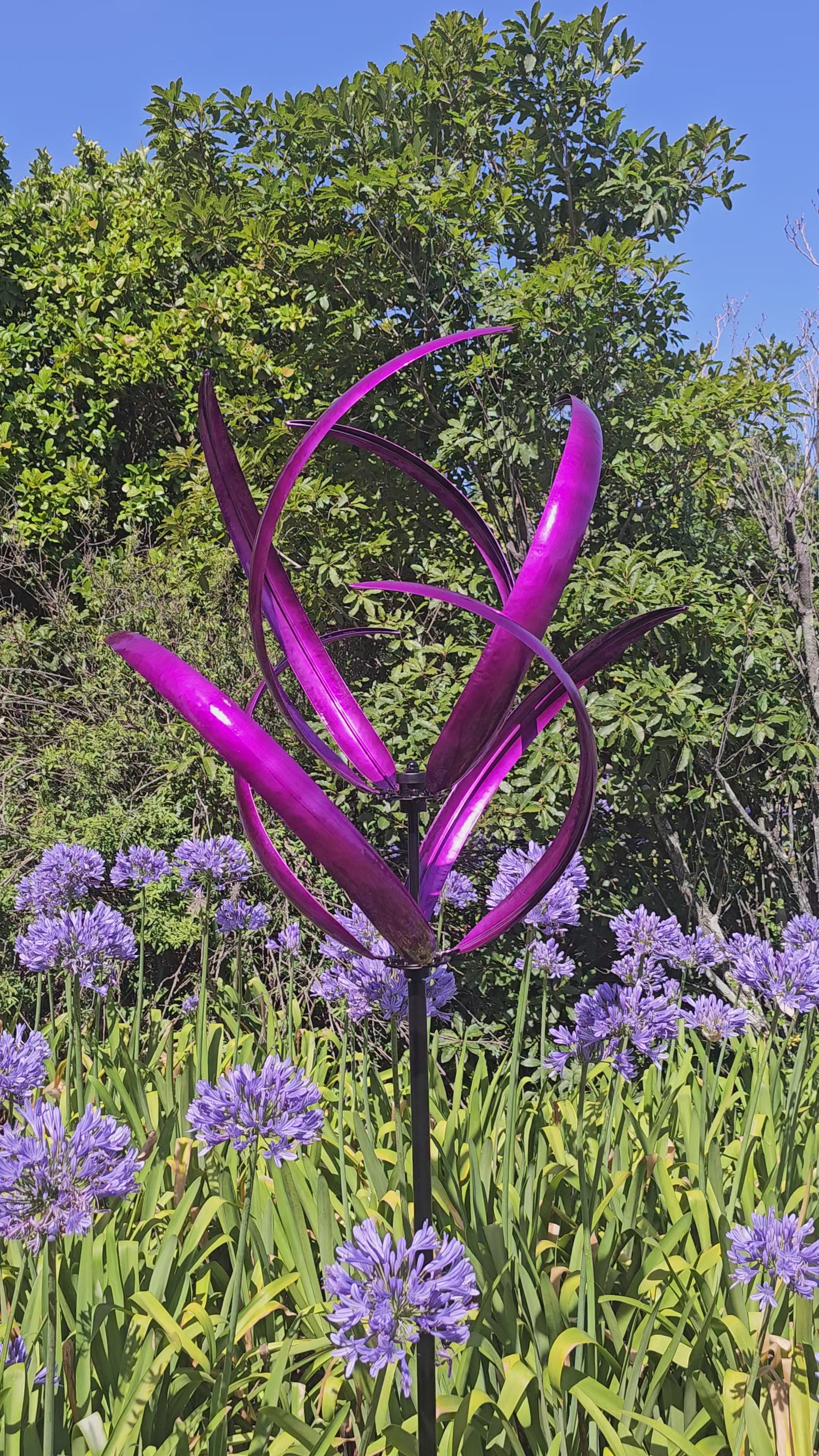 Violet Whirl Garden Windspinner