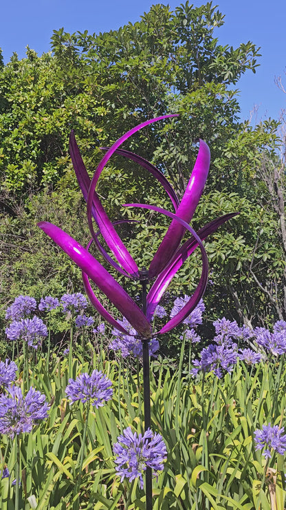 Violet Whirl Garden Windspinner