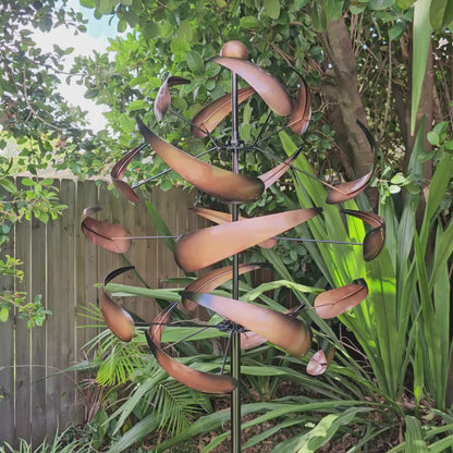 Copper Cyclone Garden Windspinner