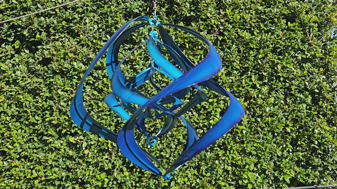 Blue Mirage Triple Hanging Spinner