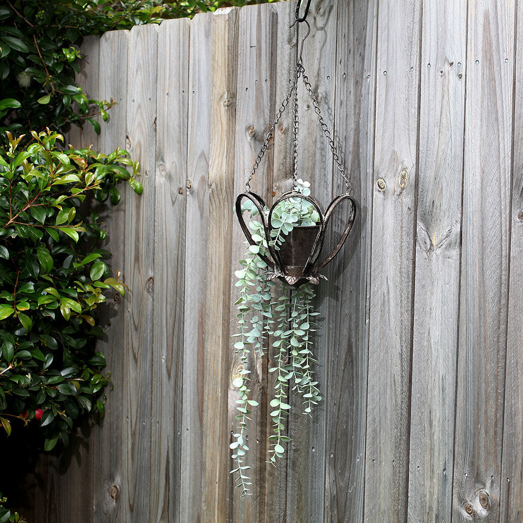 Rustic Metal Hanging Planter