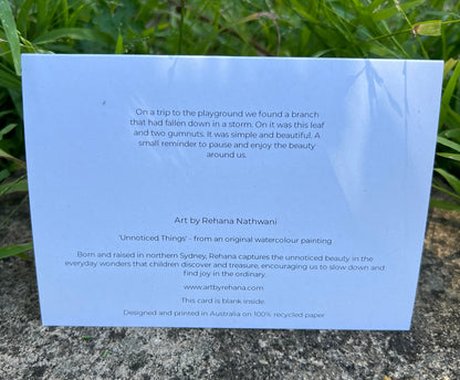 Unnoticed Things greeting card