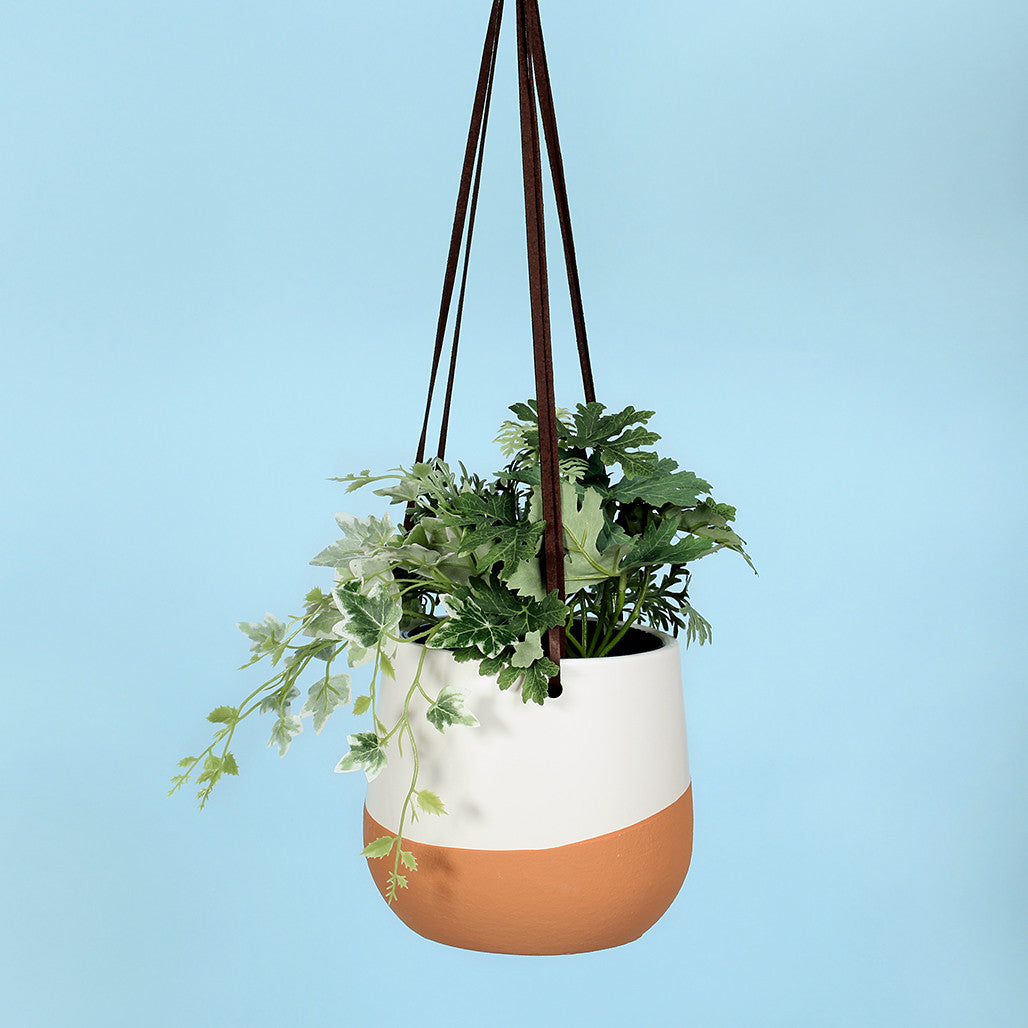 Terracotta Wave Hanging Pot